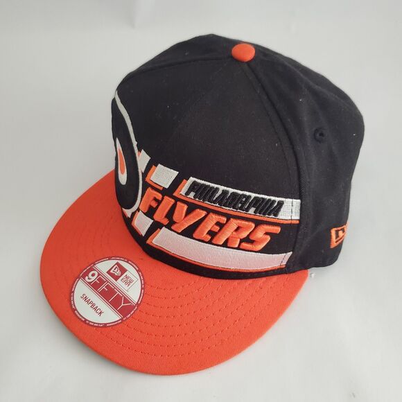 NHL Philadelphia Flyers Hockey SNAPBACK Hat 9Fifty Adjustable Size Brim Design - Picture 2 of 8